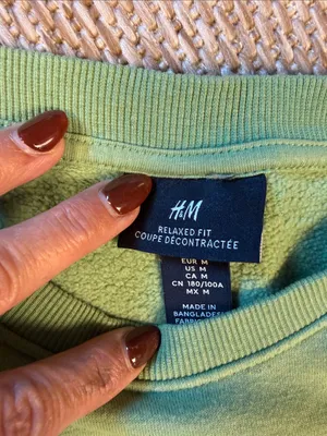 H & M Green relaxed fit Crewneck Sweatshirt thumbnail 2
