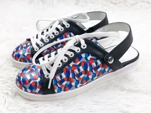 Circus Sam Edelman Murray Red Blue Confetti Black Slingback‎ Sneakers Shoes 7.5 thumbnail 1