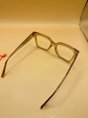 glam Women's Clear Beige Square Glasses thumbnail 6