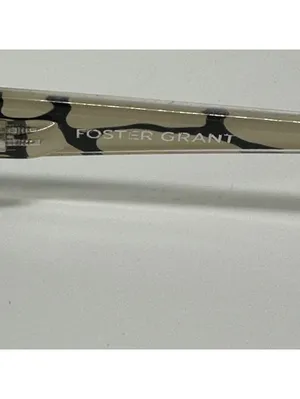 Foster Grant Black and Beige Patterned Prescription Glasses Frames with Case thumbnail 5