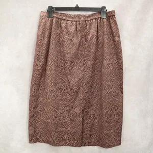 Sag Harbor Animal Print Brown Wild‎ Safari Grunge Goth Party Fun Skirt Plus 16 thumbnail 3