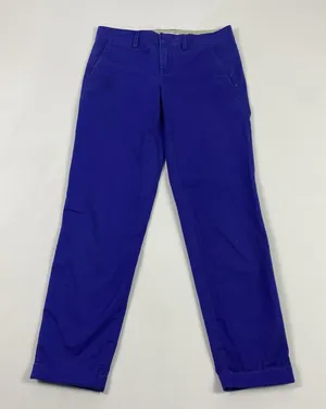 Vince Pants Womens 2 Blue‎ Chino Stretch Slim Ankle Cuffed Hem Mid Rise Casual thumbnail 1