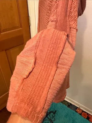👢👢👢BOGOHO👢👢👢POL Women's Lightweight Hooded Knit Sweater - Dusty Rose-small thumbnail 7