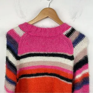 Free People Snowbird Sweater Multicolored Stripes size XS thumbnail 9