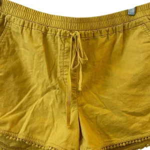 LOFT Women's‎ Yellow Running Shorts Size L High Rise Casual thumbnail 2