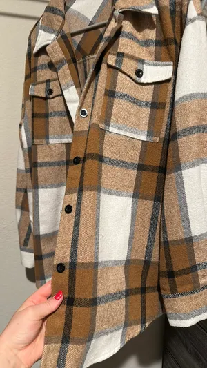 Fleece Flannel Brown Size M thumbnail 2