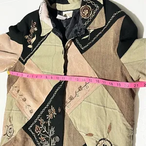 Vintage Embroidered Patchwork Bohemian Button Down Jacket  Medium thumbnail 7