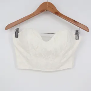 Naked Wardrobe White Lace Bustier Crop Top Sweetheart Small thumbnail 2