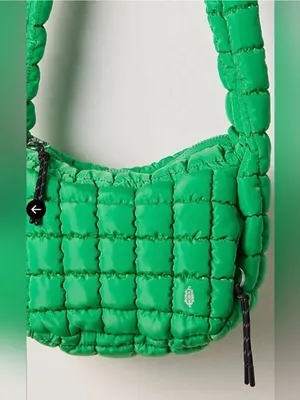 Free People Movement Quilted Mini Sling Carryall NWT Green thumbnail 3