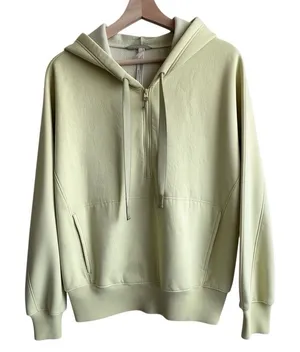 Free People Movement Sweatshirt Hoodie Sz L 1/4 Zip Green Athleisure thumbnail 1