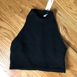 Zara Black Crop Top NWT thumbnail 1