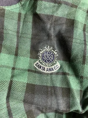 Slazenger navy and Green Plaid Crewneck Sweater thumbnail 3