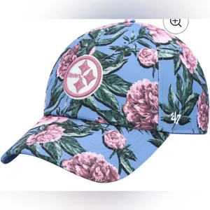 47 Brand New Pittsburgh Steelers Women's Peony Clean Up Adjustable Hat thumbnail 2
