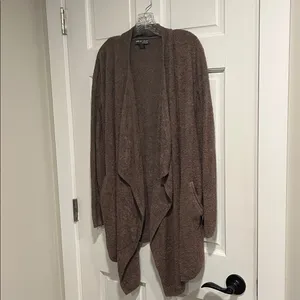 Barefoot Dreams Cozychic Lite Wrap Sweater in Brown Size S/M thumbnail 3