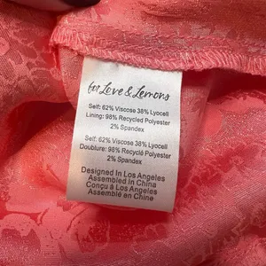 For Love & Lemons Dress Gabrielle Mini Pink Damask Women’s Size Large thumbnail 8