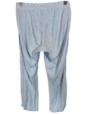 LAKE Pima Cotton Long-Long Pajama Set Hydrangea Preppy Blue Stripe thumbnail 11