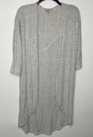 BKE by the buckle gray‎ ribbed open cardigan size small thumbnail 1