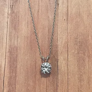 White sapphire solitaire necklace sterling silver thumbnail 8