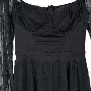 Lulus Black Swiss‎ Dot Tiered Bustier Midi Dress Size XS Whimsigoth Fairy Grunge thumbnail 8