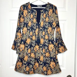 TULAROSA Audrey Floral‎ Print Smocked Bell Sleeve Mini Dress Size S thumbnail 2