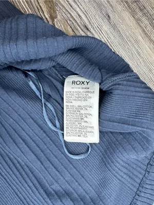 Roxy Womens Navy Blue Ribbed Crisscross Casual Cami Spaghetti Tank Top Small thumbnail 4