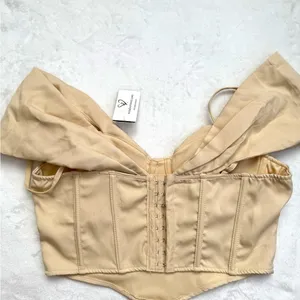 Windsor Off Shoulder Corset Top Cream S NWT | Bustier Coquette Going Out thumbnail 3