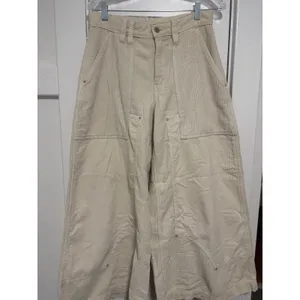 BDG Urban Outfitters Cream Corduroy Wide Leg Skate Carpenter Pants 28 waist sz 4 thumbnail 8