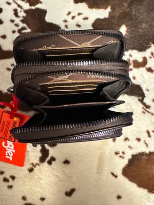 Crossbody Cell Phone Purse 3 Zippered Compartment with Coin Pouch - Light Brown thumbnail 9