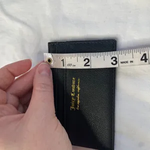 Juicy Couture Black Faux Leather Card Holder Wallet thumbnail 6