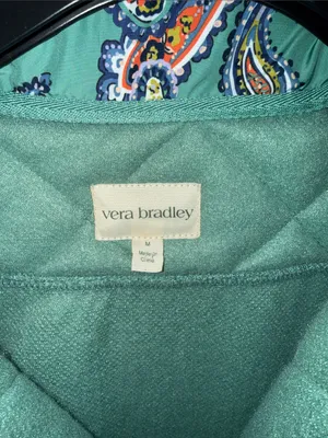 Vera Bradley Manor teddy fleece quarter zip pullover size medium thumbnail 3