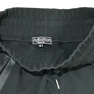 AgCatton Black Tech Fleece Joggers Slim Fit Drawstring Sweatpants Women Medium thumbnail 2
