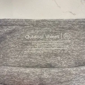 Outdoor Voices Grey Biker Shorts Women’s size XS‎ thumbnail 4