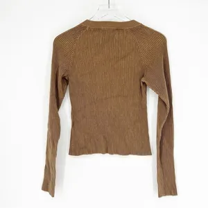 The Fifth Label Women's Ribbed Knit Cut Out Sweater Size XS Tan Model‎ Off Duty thumbnail 3