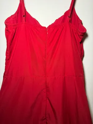 Red Bustier Maxi Sundress Basquet Waist Women’s XS thumbnail 2