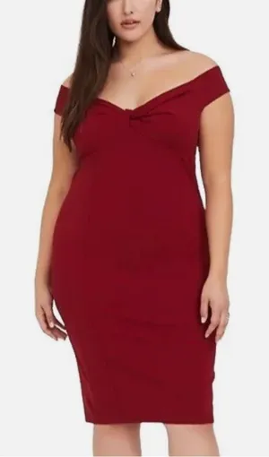 Torrid Red Bodycon Twist Front Dress Women’s Large (0) thumbnail 1