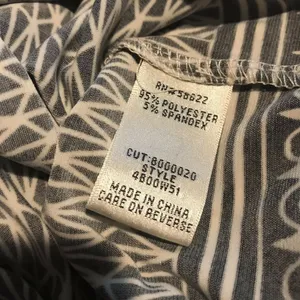 Sophie Max Studio Womens Dress Size XS Black White Geometric 3/4 Flounce Sleeve thumbnail 8