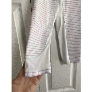 Peter Millar Striped 1/4 Zip Pullover Womens Size M White Lavender Golf Athletic thumbnail 2