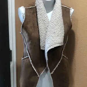 Sanctuary draped Sherpa vest thumbnail 3