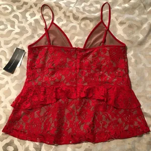 French Connection Ruffle Lace Tank thumbnail 3