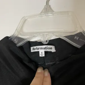 REFORMATION Lindy sheer mesh high neck sleeveless cinched black top size Small thumbnail 5