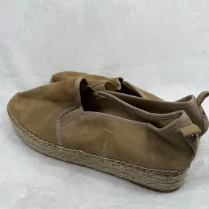Sam Edelman Khloe Tan Suede Espadrille‎ Platform Slip On Flats 10M thumbnail 8