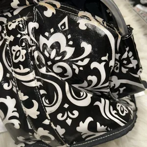Elegant Black and White Patterned Women's Bag thumbnail 4