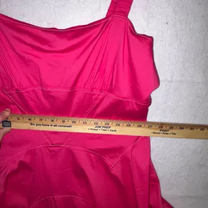 Anthropologie NWT plunge drop waist A-line mini dress Pink‎ Square Neck Size L thumbnail 10