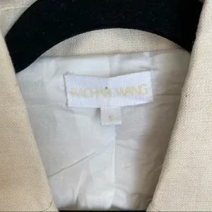 Anthropologie Rachael Wang Oversized oatmeal blazer neutral NWOT size Large‎ thumbnail 4