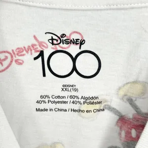 Disney Shirt Womens All Over Print Mickey Mouse 100 Year Collectors‎ Large White thumbnail 3