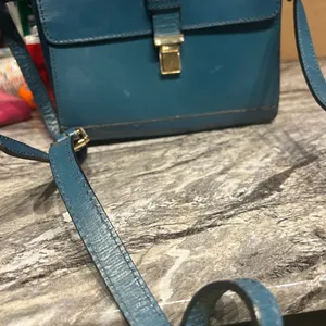 Zara Teal Leather Accessory thumbnail 6