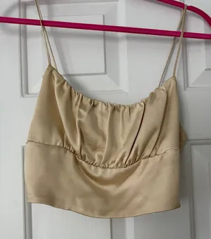 ZARA Gold Crop Top thumbnail 1