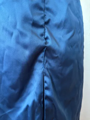 Lulu's Deep Blue Satin Square-Neck Midi Dress thumbnail 4