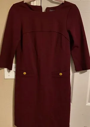 Vince Camuto Wine Shift Dress 2 thumbnail 1