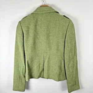 Banana Republic Wool Blazer‎ Jacket Womens Sz XS Green Career Business Pea Coat thumbnail 6